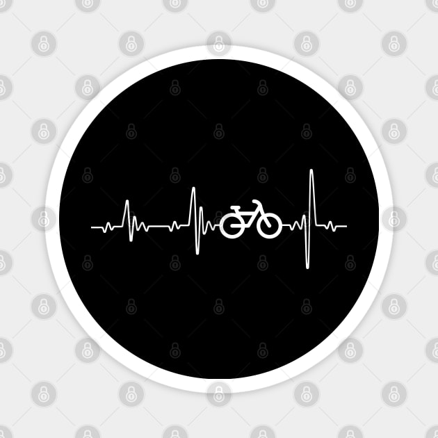 Bicycle Heartbeat, Bicycle Gift, Bike Gift, Bike , Bicycle , Cycologist, Bicycle , Bike , Cycling gift, cycling , biking Magnet by CreativeShirt